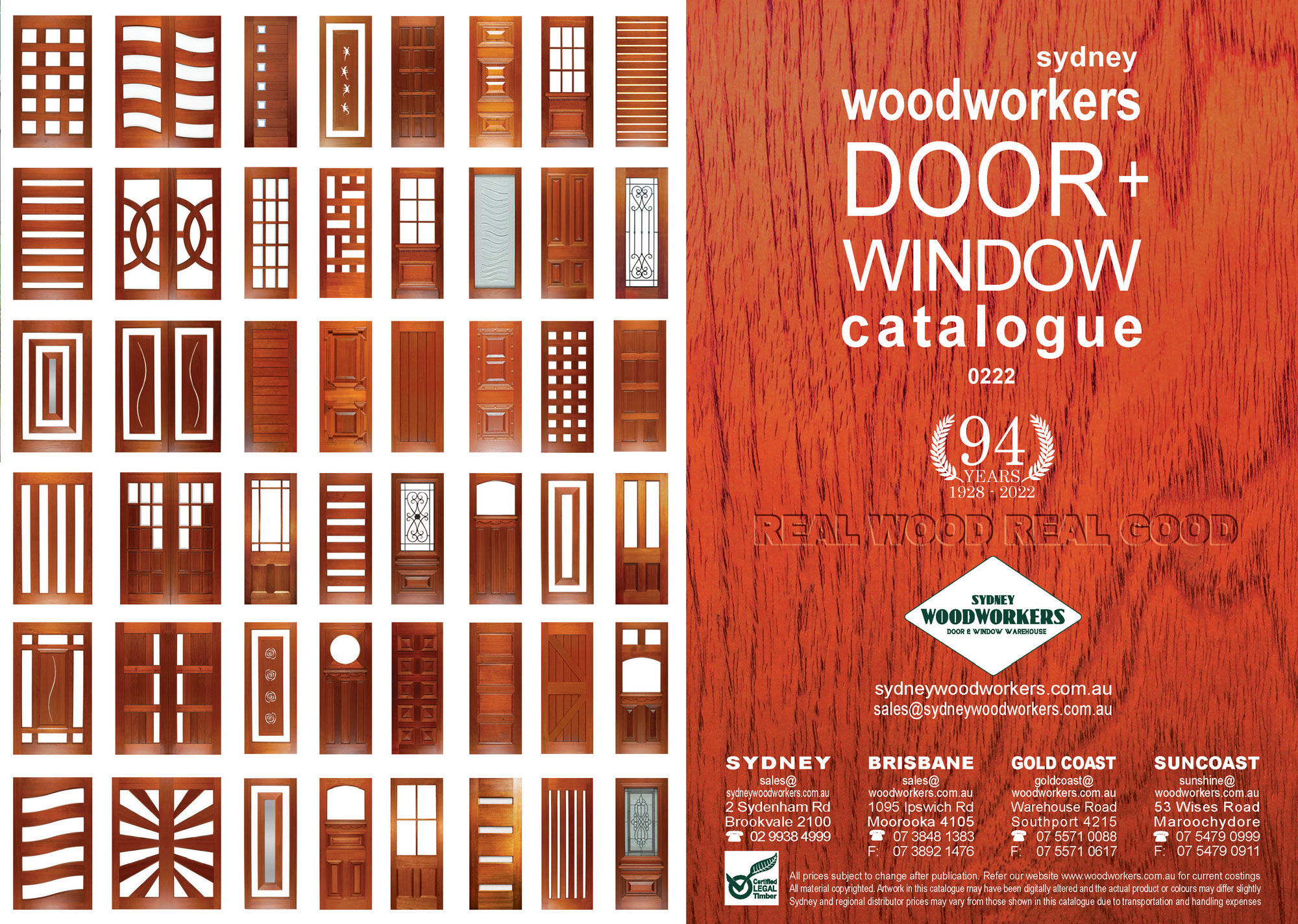 Door + Window Sydney woodworkers Catalogue