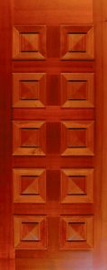 tessellated Bat timber entry door