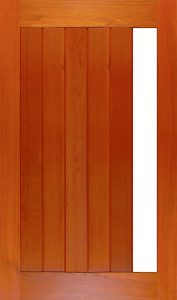 vertical plank glazed pivot door