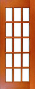 15 Bevel glazed timber door