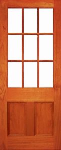 Provincial 9 Light timber door
