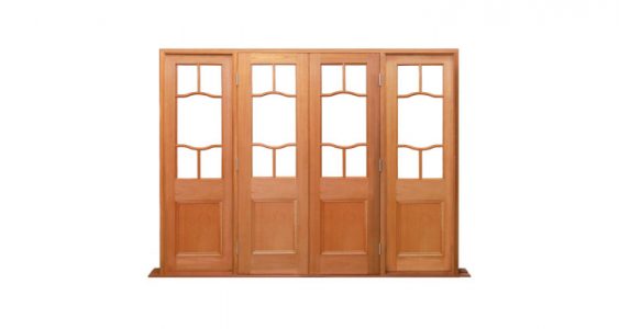 coathanger 2 doors - 2 sidelights fixed timber french door combination