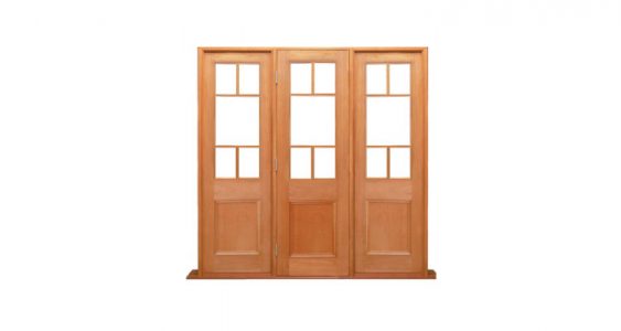 hopscotch 1 door - 2 sidelights fixed timber french door combination