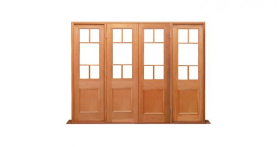 hopscotch 2 doors - 2 sidelights fixed timber french door combination