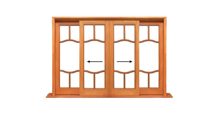 4 sashes 2 sliding coathanger sliding window