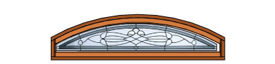 double door no sidelight - sovereign leadlight archtop transom