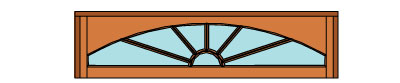 single door two sidelights - sunrise archtop square transom