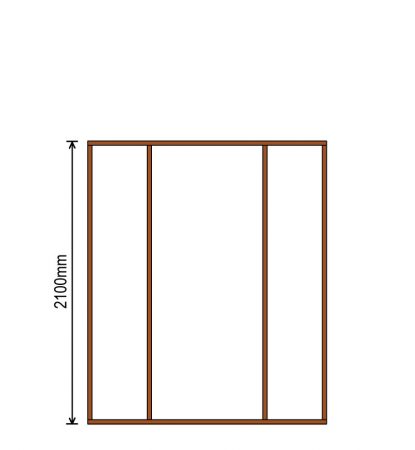 standard single door and two sidelight frame
