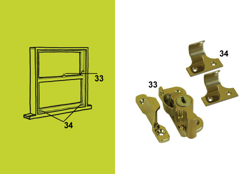 double hung window kit gold