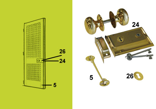 traditional single gate kit polished brass